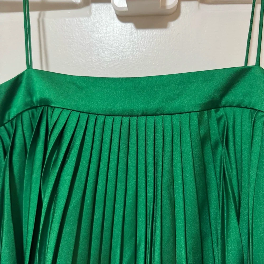 Acler Cedar Pleated Dress Emerald Green Size US 2 AU 6 $465 - Picture 6 of 11